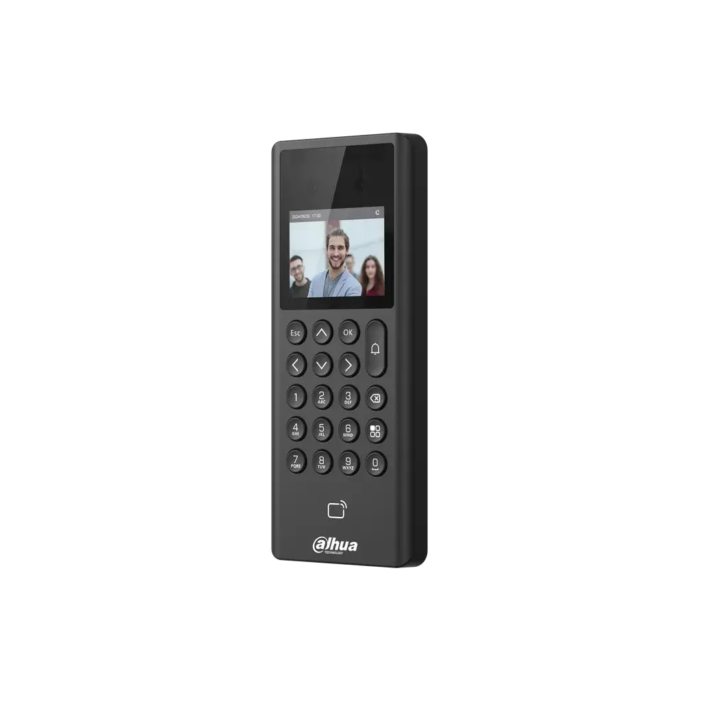 DHI-ASI3203E. Control de acceso Dahua con reconocimiento facial soporta cámaras 2MP 1000 usuarios/rostros/claves, 3000 tarjetas, 50 administradores 100000 registros Tarjetas IC