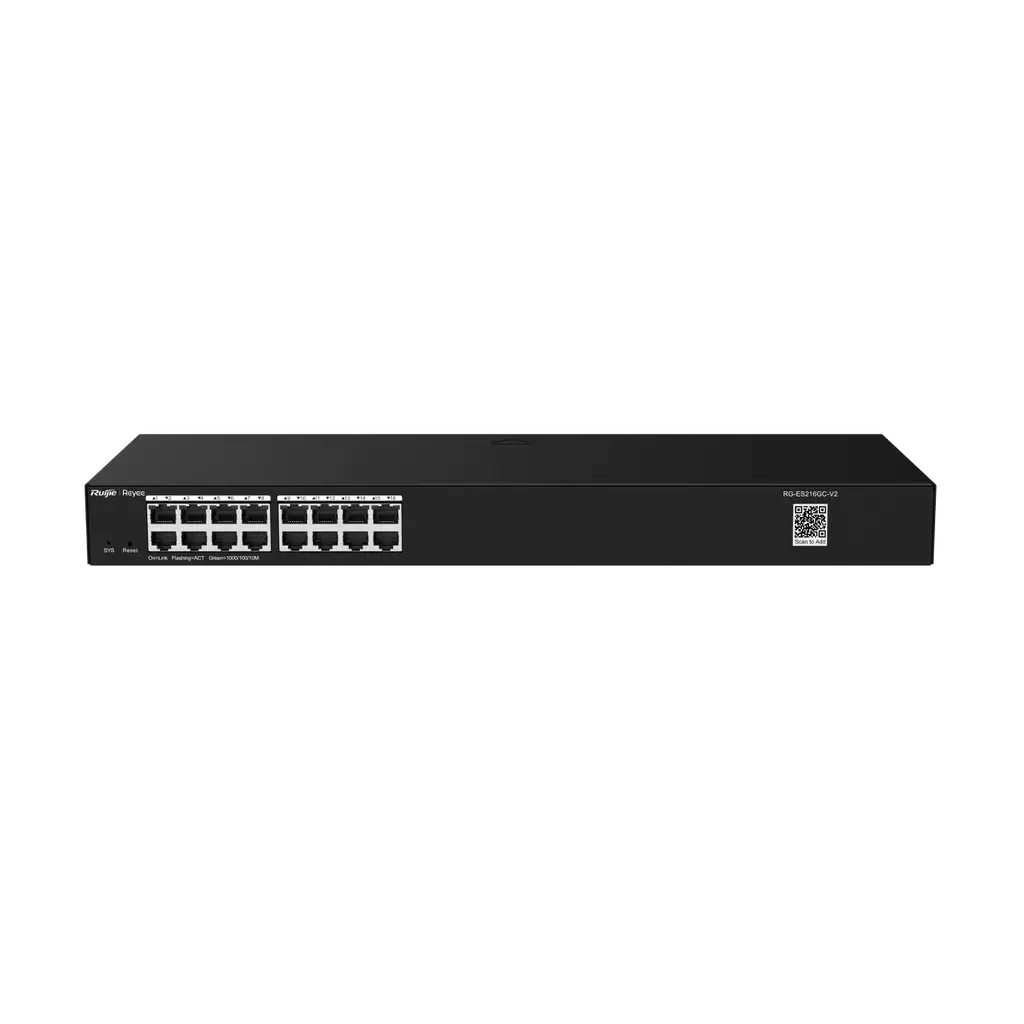 RG-ES216GC-V2. Switch Smart cloud REYEE 16 puertos 10/100/1000 Mbps.