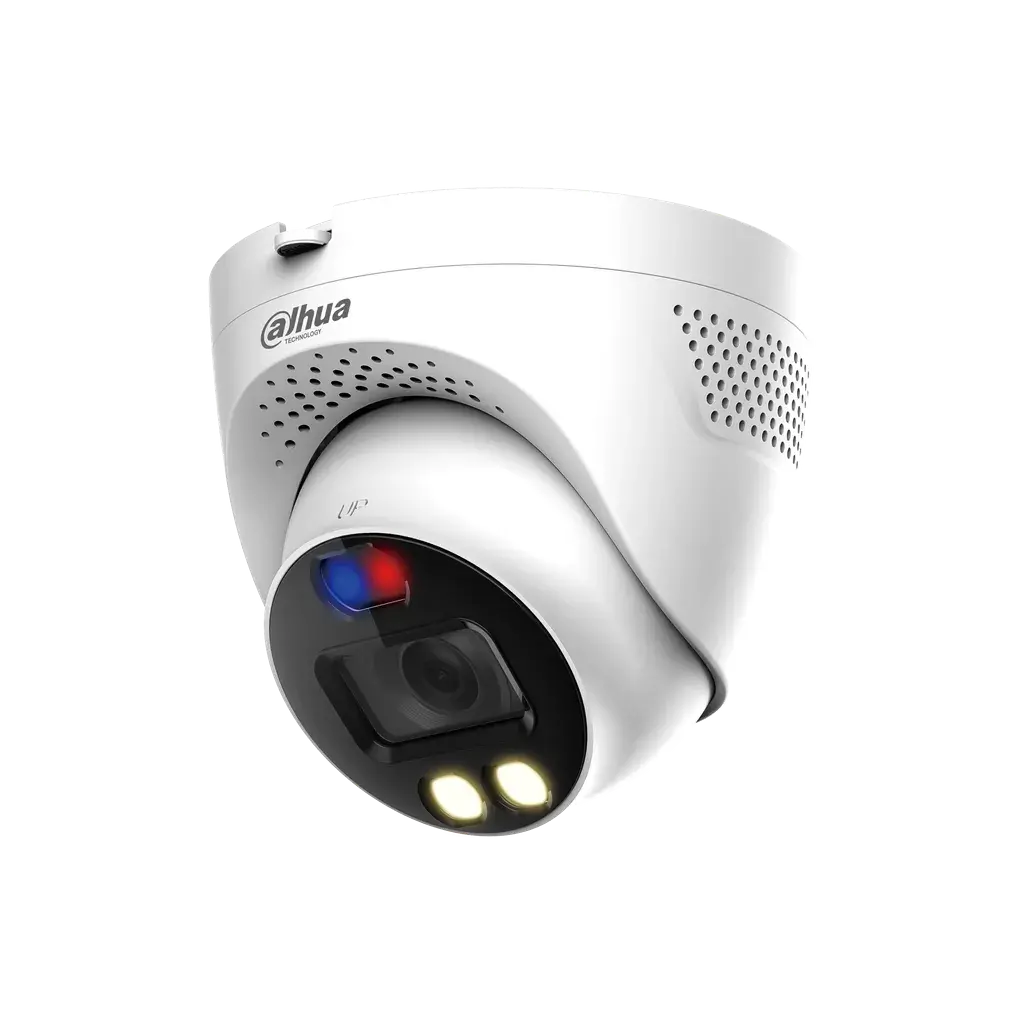 DH-HAC-ME1509TQN-A-PV-0360B-S2. Cámara Análoga Dahua de 5MP tipo eyeball  doble iluminación de hasta 40m con disuasión activa lente de 3.6mm