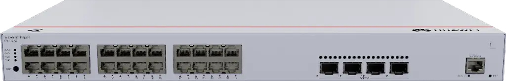 S310-24P4X. Switch Huawei eKit 24 puertos PoE+ 10/100/1000Base-T 4 Puertos 10 GE SFP+ capacidad de conmutación de 128 Gbit/s capacidad de reenvió de paquetes de 96 Mpps para capa de agregación