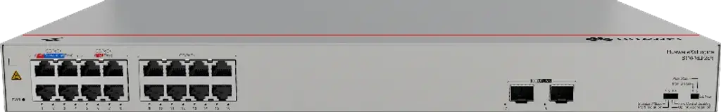 S110-16LP2SR. Switch Huawei eKit 16 puertos PoE+ 10/100/1000Base-T 2 Puertos 1GE SFP capacidad de conmutación de 36 Gbit/s capacidad de reenvió de paquetes de 26.78 Mpps