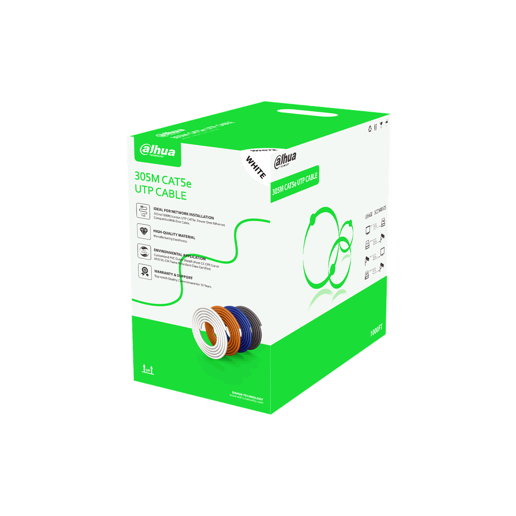 DH-PFM922I-5EUN-C-white. Cable UTP Cat5E aleacion aluminio cobre 305 metros calibre 24AWG