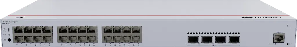 S220-24P4X. Switch Huawei eKit 24 puertos PoE 10/100/1000Base-T 4 Puertos 10GE SFP+ 400W de potencia capacidad de conmutación de 128 Gbit/s capacidad de reenvió de paquetes de 95 Mpps