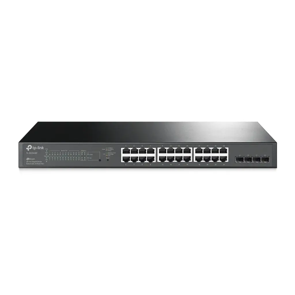 TL-SG2428P. Switch Smart Gigabit JetStream de 24 puertos PoE+ y 4 ranuras SFP