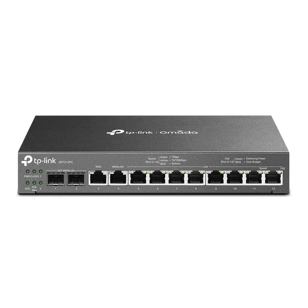 ER7212PC. Router Omada 3 en 1, este equipo puede cumplir con funciones de router, Switch o controlador, además de funciones de VPN