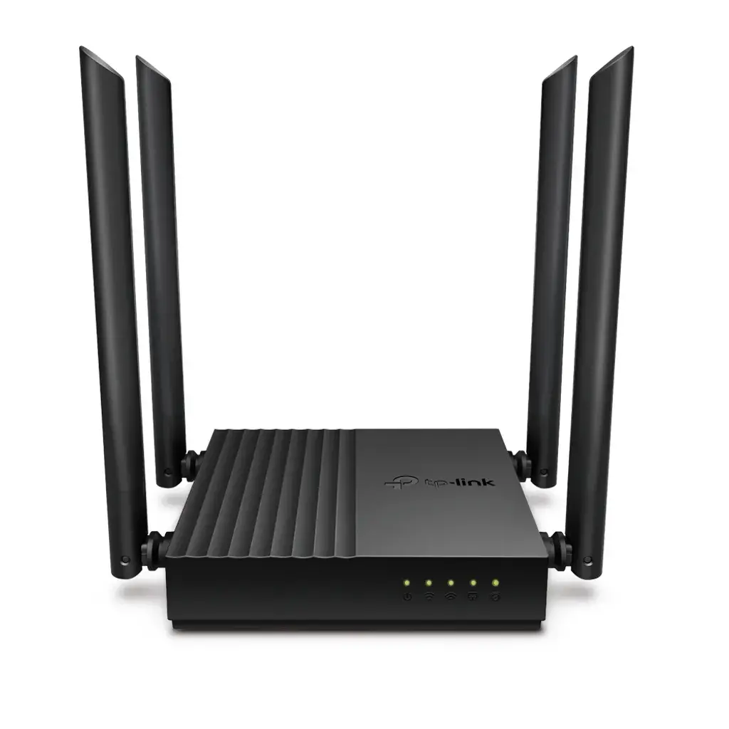 Archer C64. Router Wifi TP-Link AC1200 MU-MIMO 802.11ac Wave2 alcanza una velocidad de 867 Mbps en 5GHz y de 400 Mbps en 2.4GHz.