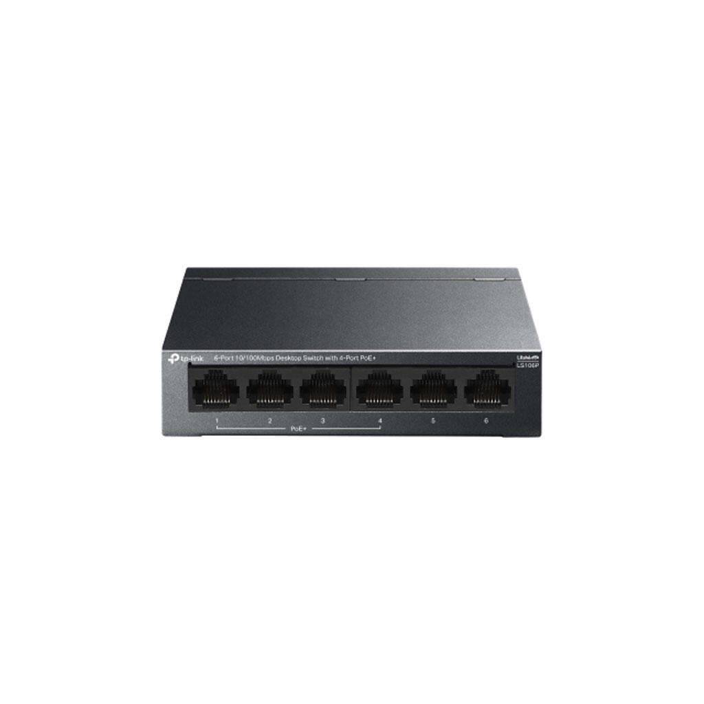 LS106P. Switch tp-link de 6 puertos 10/100Mbps switch de escritorios con 4 puertos PoE+