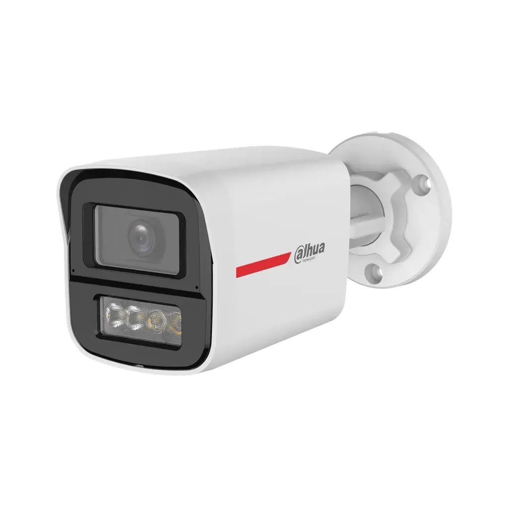 DH-HAC-HFW1249XN-IL-A-PRO-0280B-DIP. Cámara HDCVI Dahua tipo Bullet de 2MP tecnología WizColor doble iluminación con lente fijo de 2.8mm iluminación máxima de 50m proyección IP67