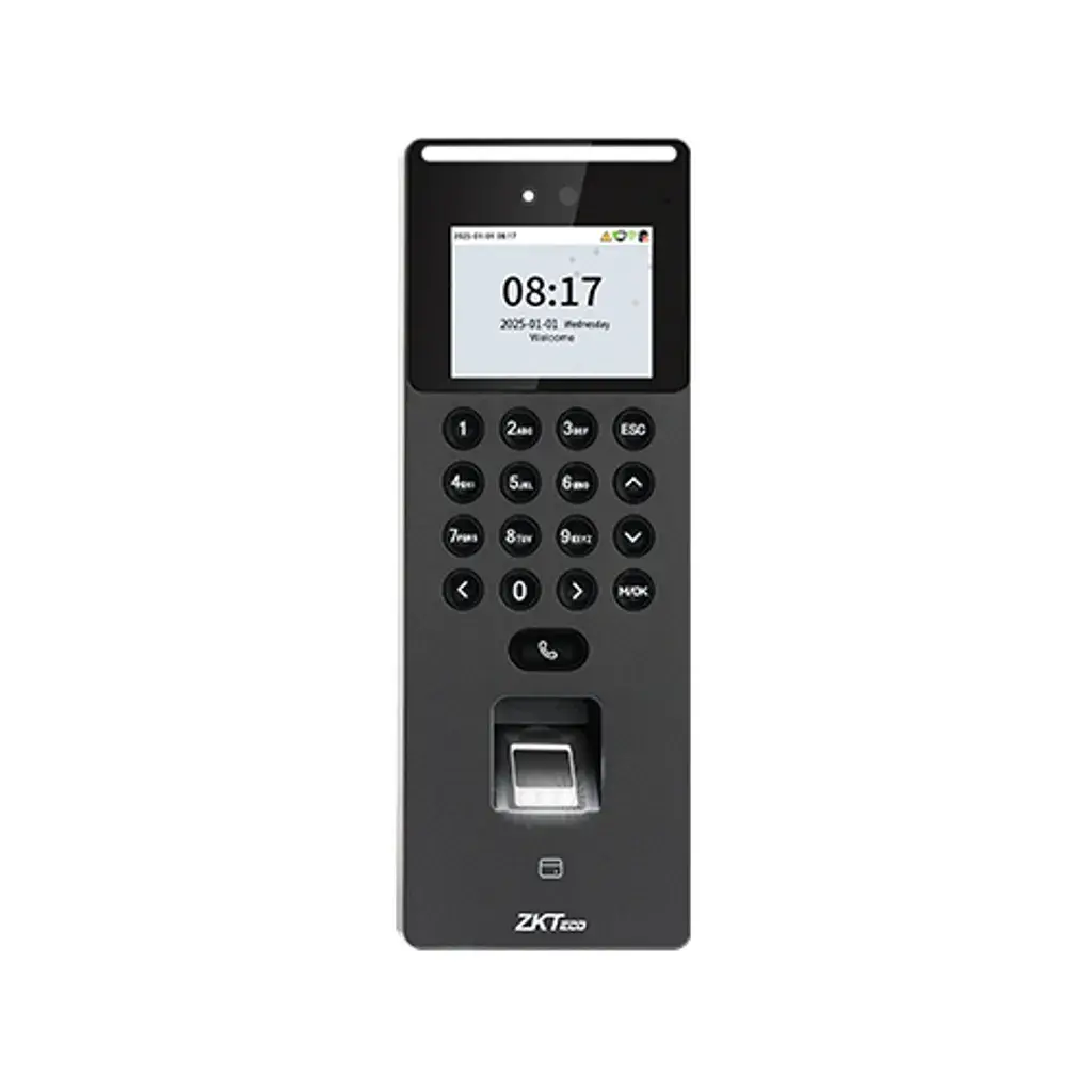 SenseFace 2A,   Terminal de control de acceso Standalone IP, Reconocimiento facial, huella, clave, Tarjeta ID 125 kHz, Función de video portero ( Servidor SIP )