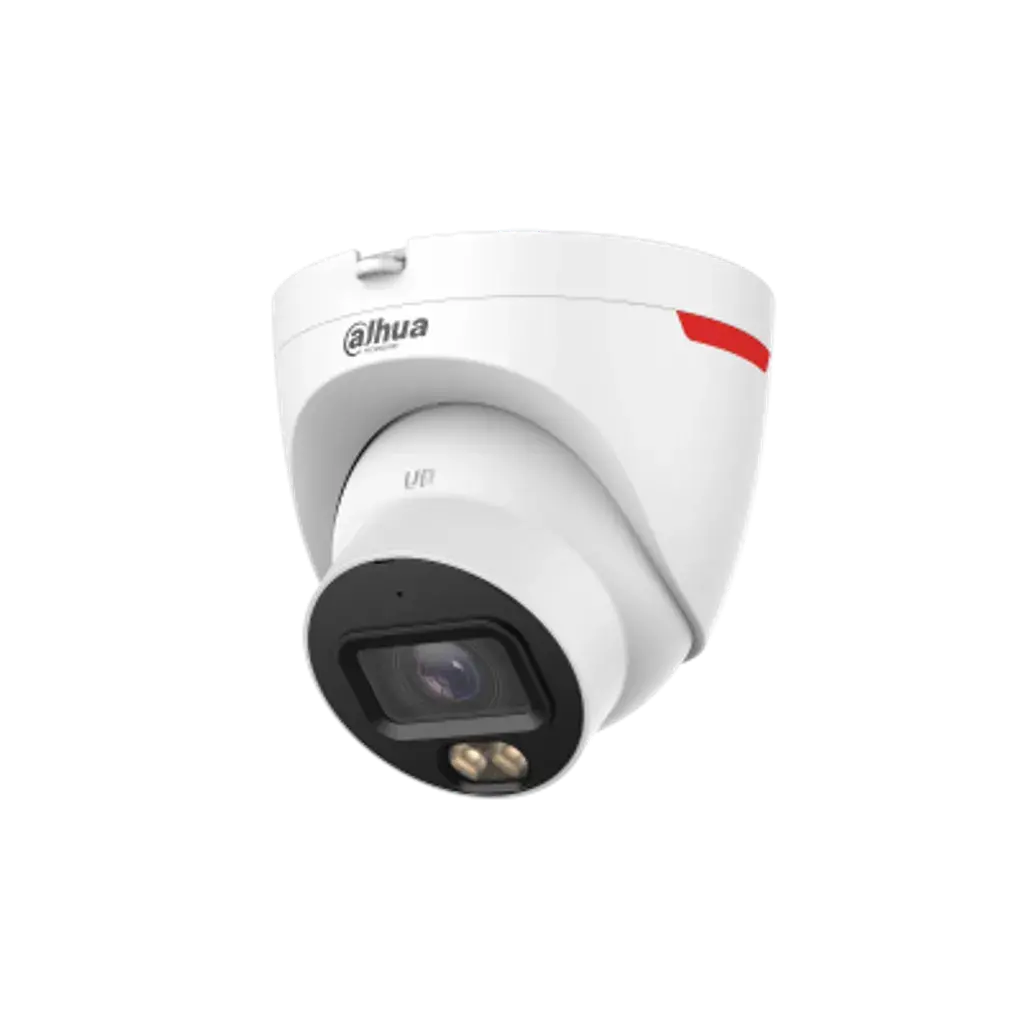 DH-IPC-HDW2449TP-S-LED-0280B-PRO-S1. Cámara Dahua IP tipo Domo, 4MP, Lente Fijo 2.8 mm, Tecnología WizColor, Iluminación con luz blanca 30M,  SMD Plus, Soporta Micro SD Hasta 256 G, Protección IP67.