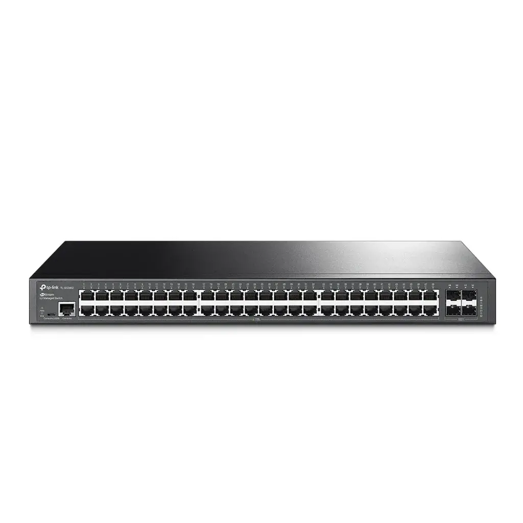 TL-SG3452. Switch administrado JetStream de 48 puertos Gigabit L2 con 4 ranuras SFP