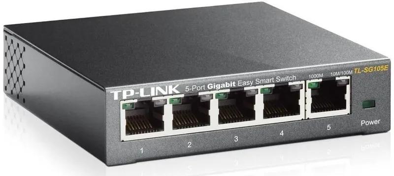 TL-SG105E TP-LINK 5-1000 Metalico Switch Smart Fuente-externa-9V no-Rack