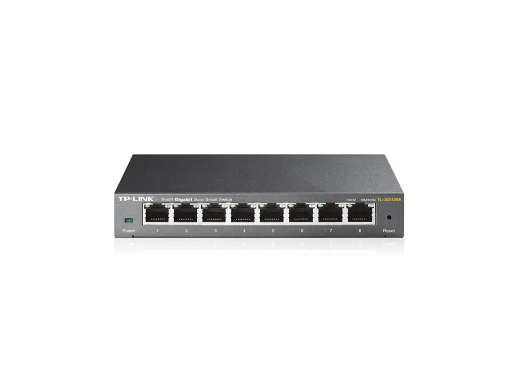 TL-SG108E. TP-LINK 8-1000 Metalico Switch Smart Fuente-9V no-Rack 158x101x25mm