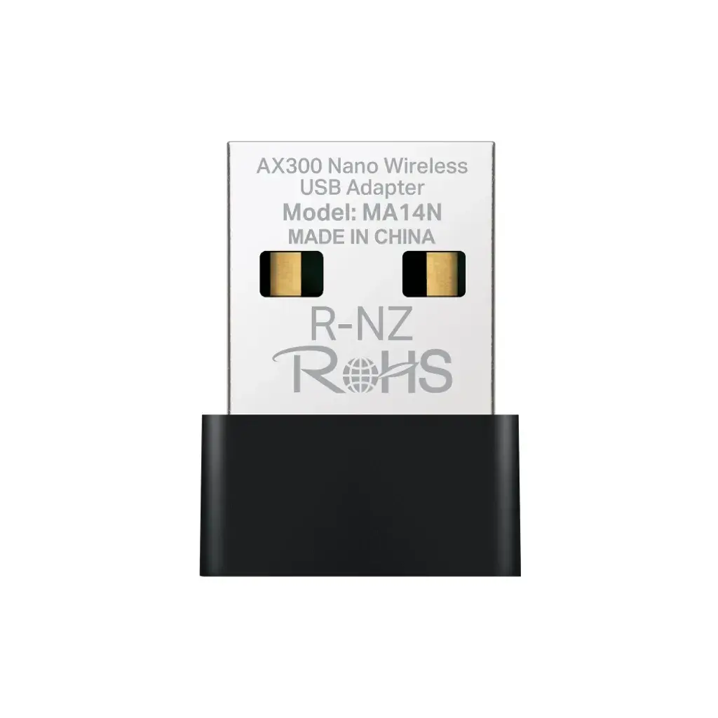 MA14N. Adaptador USB Wifi trabaja en la banda de 2.4GHz alcanzando una velocidad máxima de 287 Mbps Mercusys
