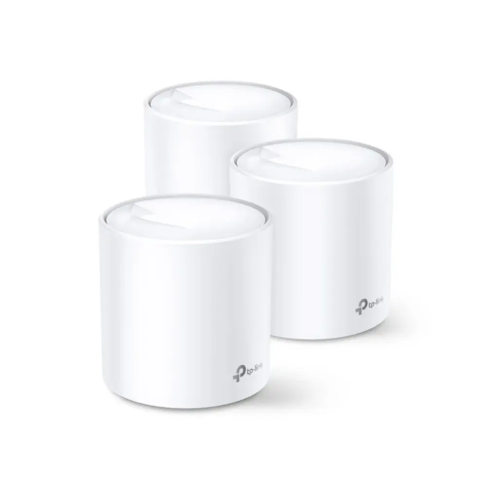 Deco X20(3-pack). Pack 3 Router WiFi 6 Home Mesh AX1800 doble banda (1201Mbps en 5GHz y 574Mbps en 2.4GHz) MU-MIMO 2 puertos 1Gb