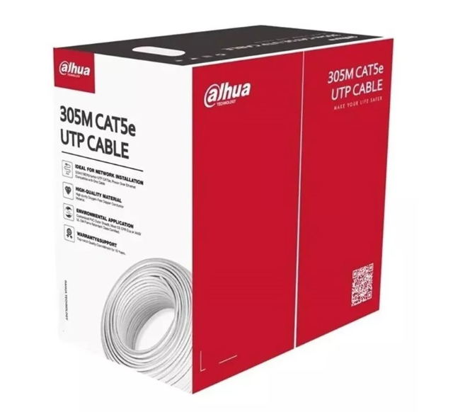 Caja Cable UTP Dahua. 305M Cat5e 100% Cobre