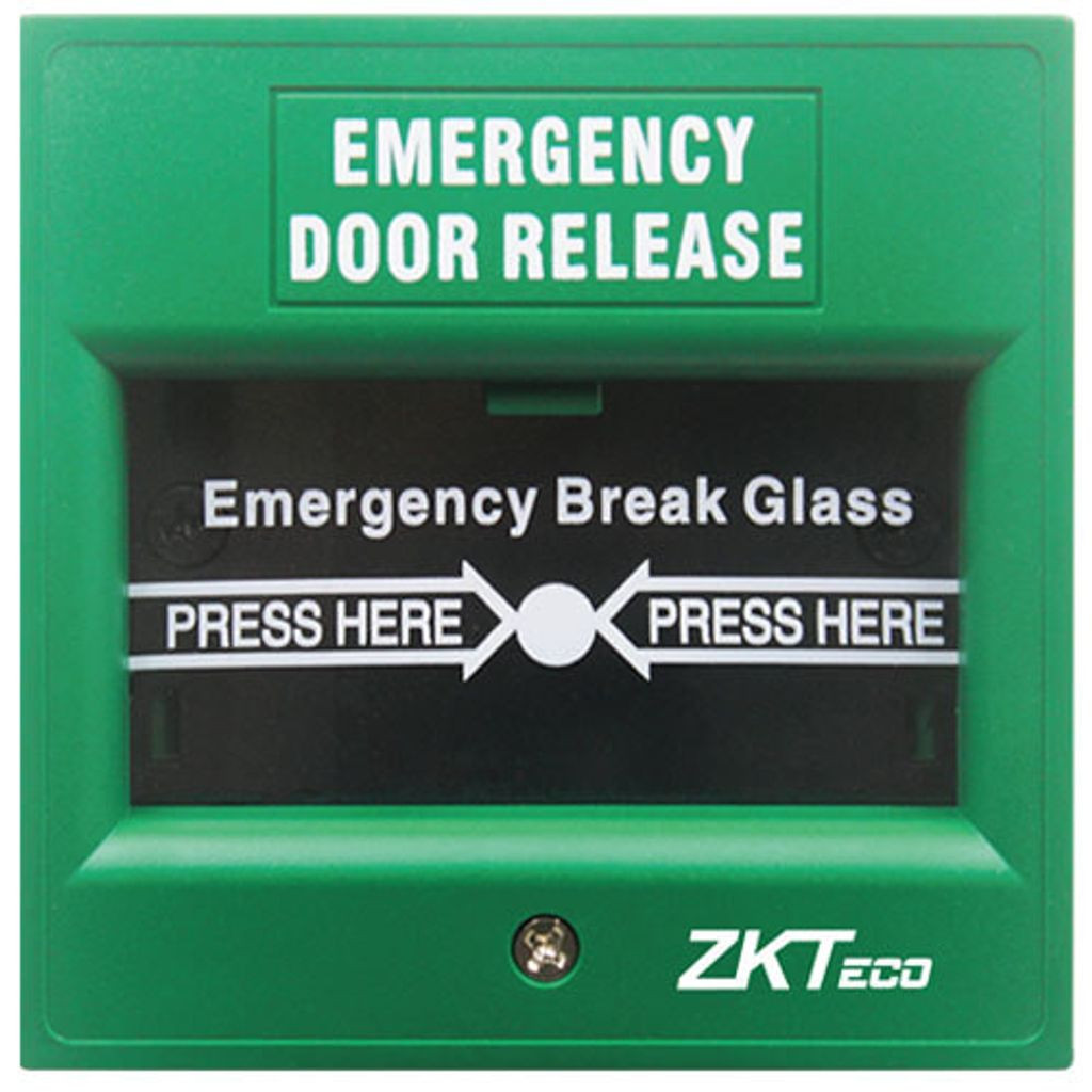 ZKABK900A-G. pulsador de salida de emergencia tipo "ROMPA EL CRISTAL". color verde.