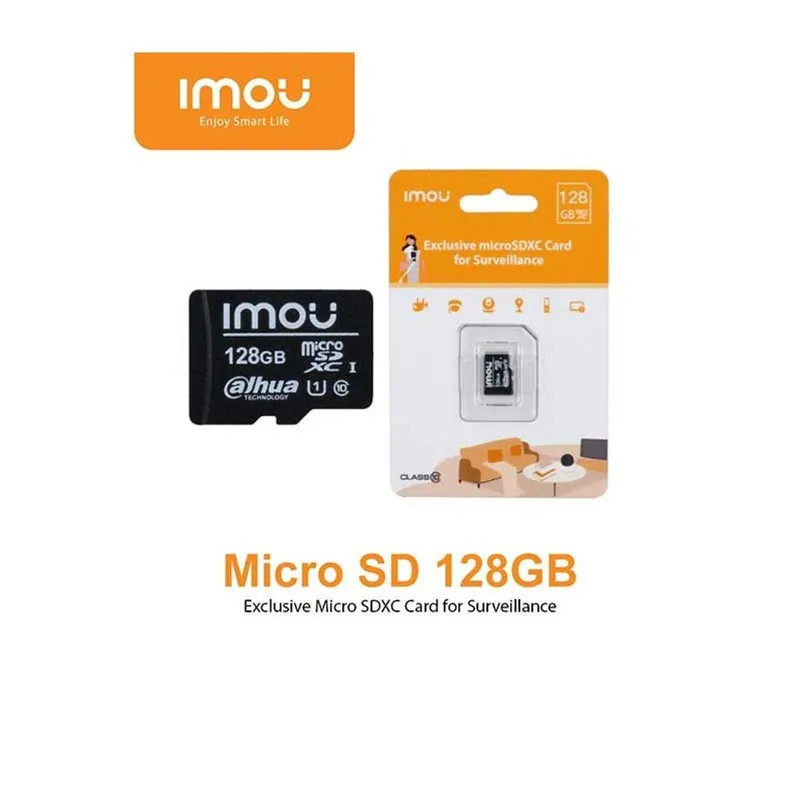 ST2-128-S1. MICROSD 128GB. UHS-1, CLASE 10, U3, V30/3D TLC NAND FLASH. IMOU