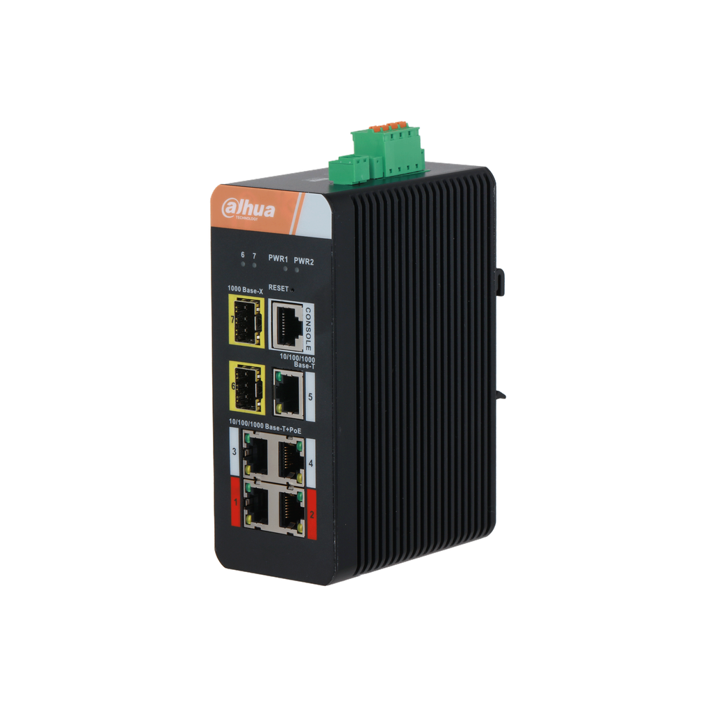 DH-IS4207-4GT-120. SWITCH POE DAHUA INDUSTRIAL. GIGABIT.