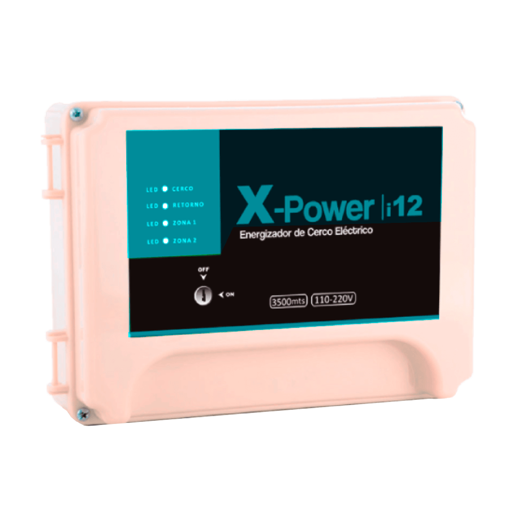 HG-XPOWERI12. Energizador X-Power, energiza hasta 3500m 2 zonas cableadas 16 inalambricas 96 disposi