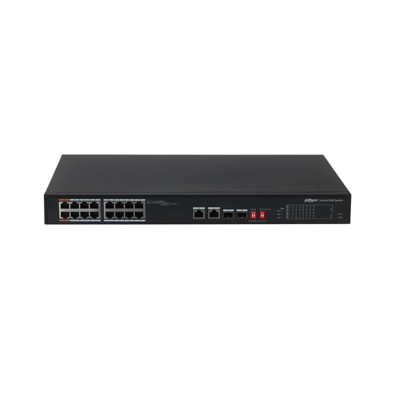 DH-PFS3218-16ET-135. SWITCH POE DAHUA 16 BOCAS. LAYER 2.