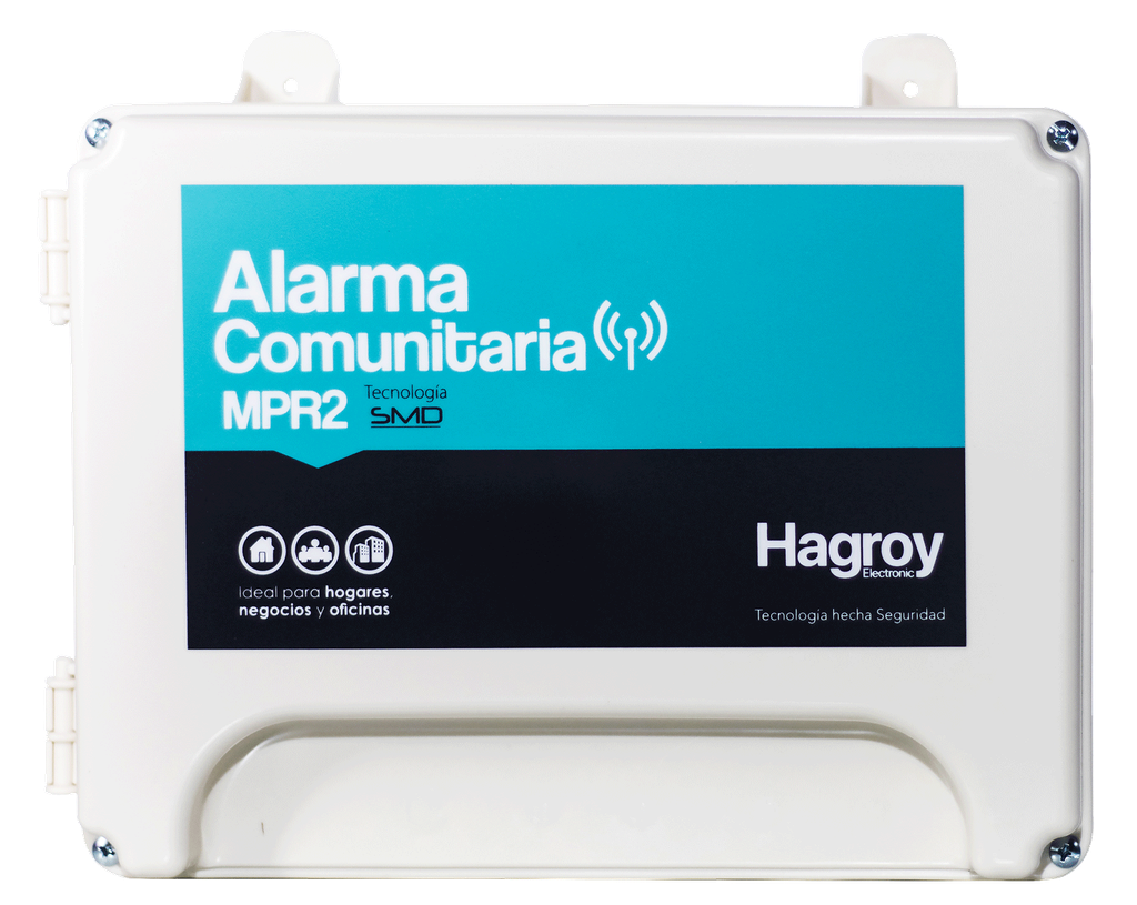 HG-MPR2-220. Alarma comunutaria MPR2 para 62 controles alcance de 500m 1 sirena