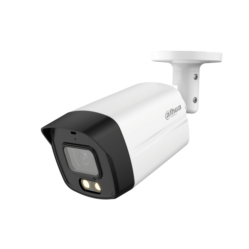 DH-HAC-HFW1509TLMN-A-LED-0280B-S2. Cámara HDCVI tipo bullet 5Mp Full-color lente 2.8mm IP67 mic inco