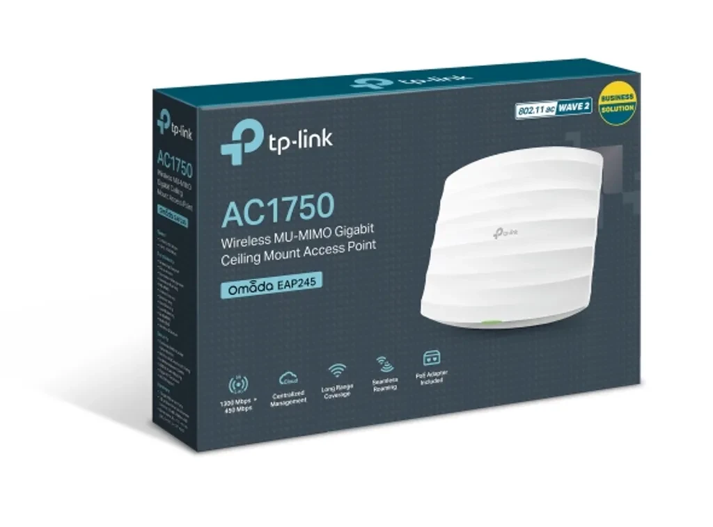 EAP245. Punto de Acceso Gigabit Inalámbrico de Doble Banda AC1750 con Montaje de Techo compatible co