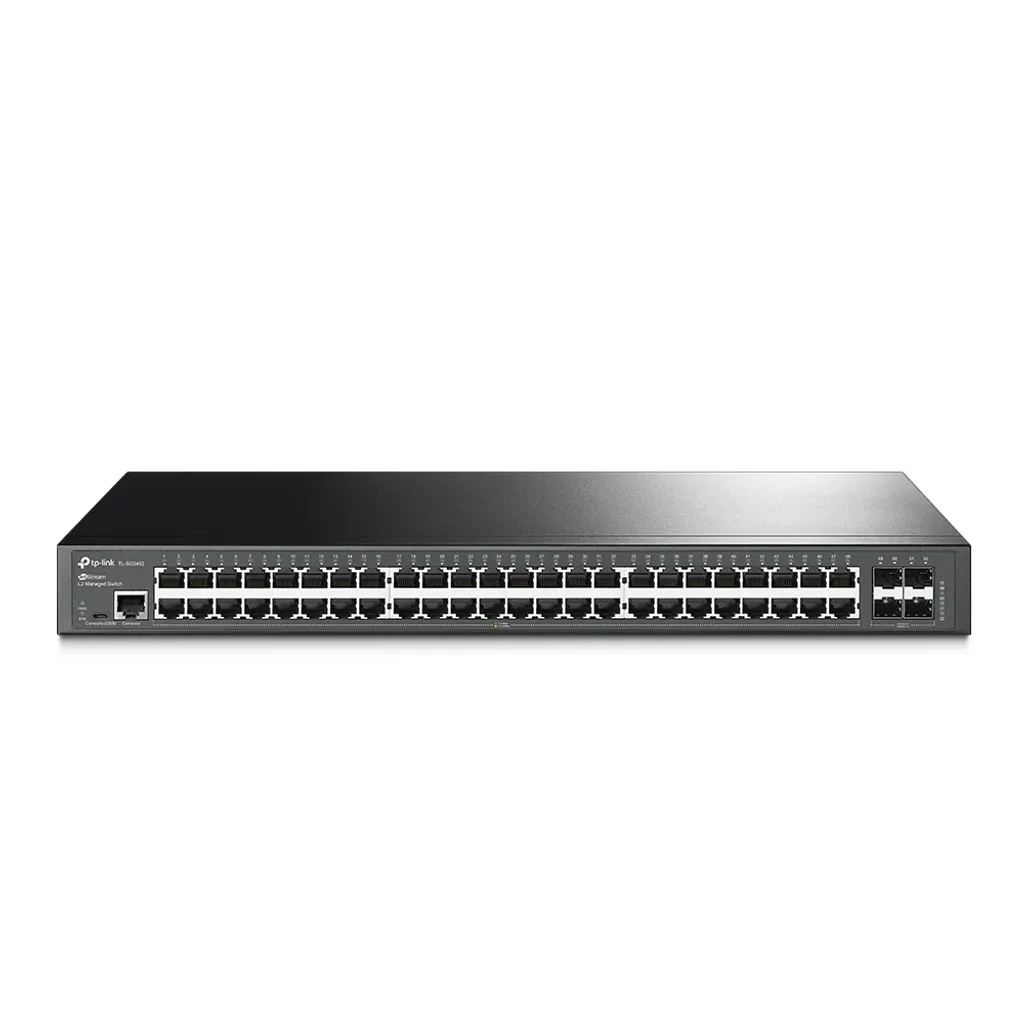 TL-SG3452. Switch administrado JetStream de 48 puertos Gigabit L2 con 4 ranuras SFP