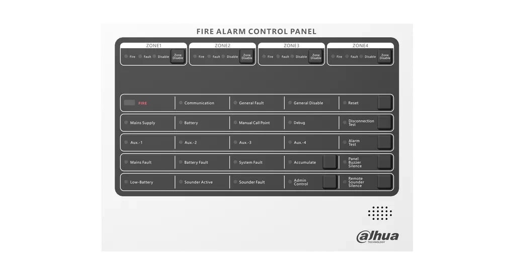 DHI-HY-C102-4. Panel Dahua de control de alarma contra incendios convencional