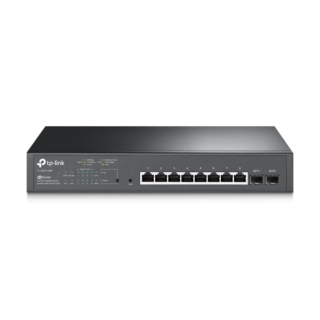 TL-SG2210MP. Conmutador inteligente Gigabit de 10 puertos JetStream con 8 puertos PoE+