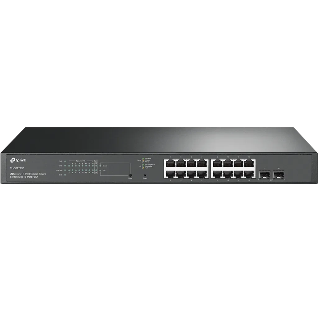 TL-SG2218P. Switch inteligente Gigabit JetStream de 18 puertos con PoE+ de 16 puertos