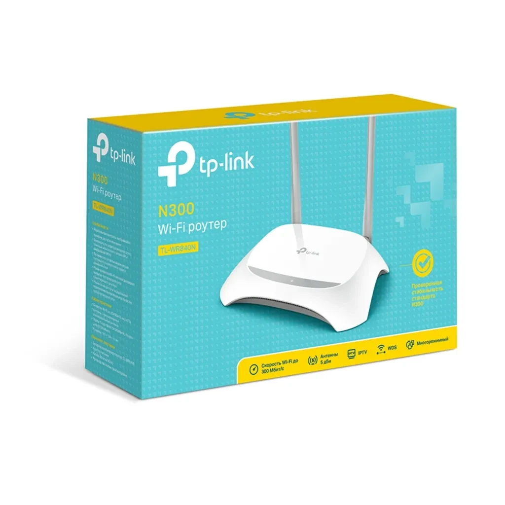 TL-WR840N. TP-LINK N-300MBPS 2-ANTENAS-INTERNAS 4-LAN 1-WAN 2.4GHZ ROUTER WIFI