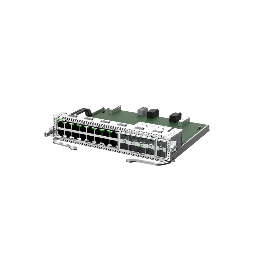 M6000-16GT8SFP2XS. Slot Modular para NBS6002 con 16 puertos de cobre, 8 puertos SFP 1Gbps, 2 Puertos