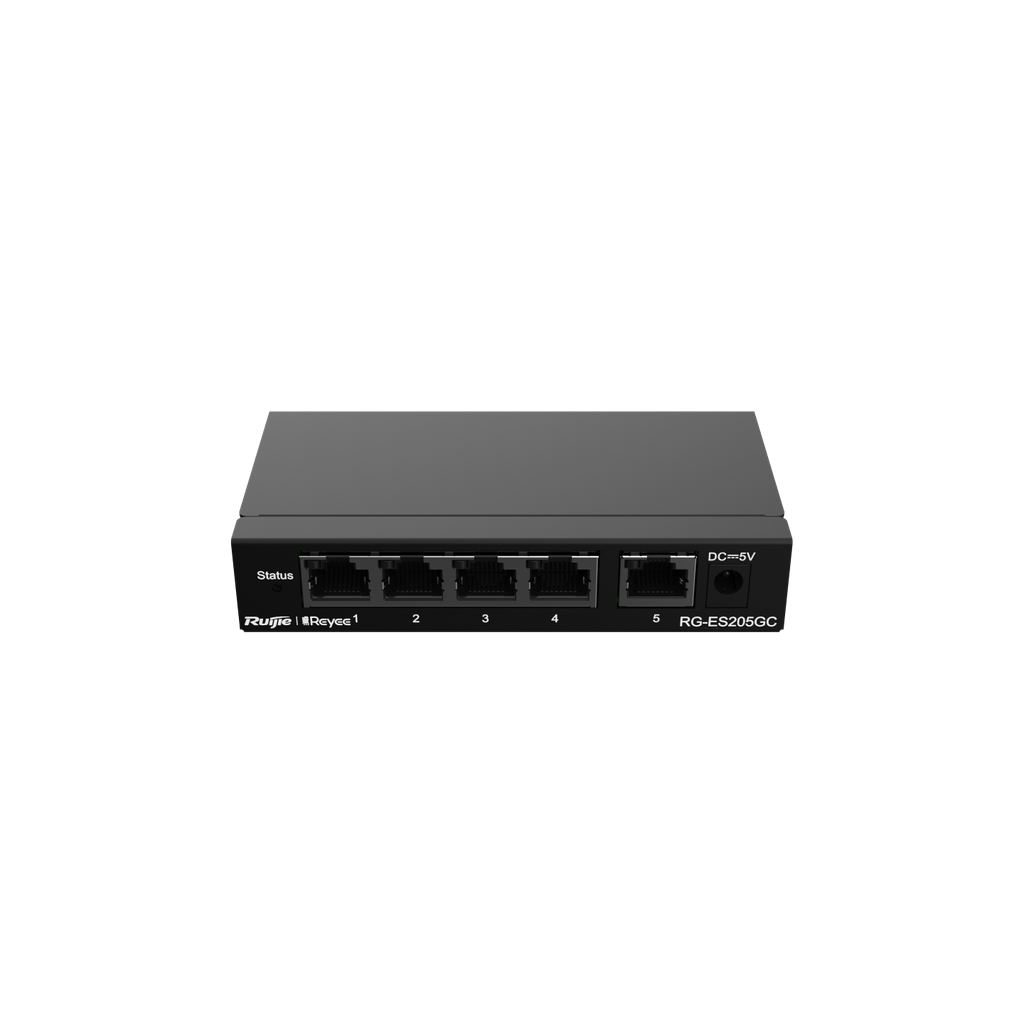 RG-ES205GC-P. Switch 4 Purtos PoE Gigabit inteligente gestionado en la nube