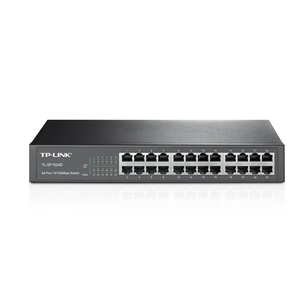 Switch De 24 puertos Fast Ethernet de escritorio y para montaje en rack