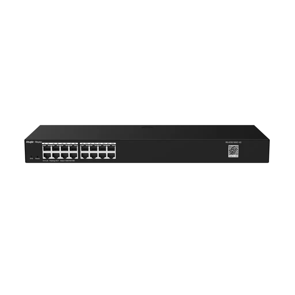 RG-ES216GC-V2. Switch Smart cloud REYEE 16 puertos 10/100/1000 Mbps.