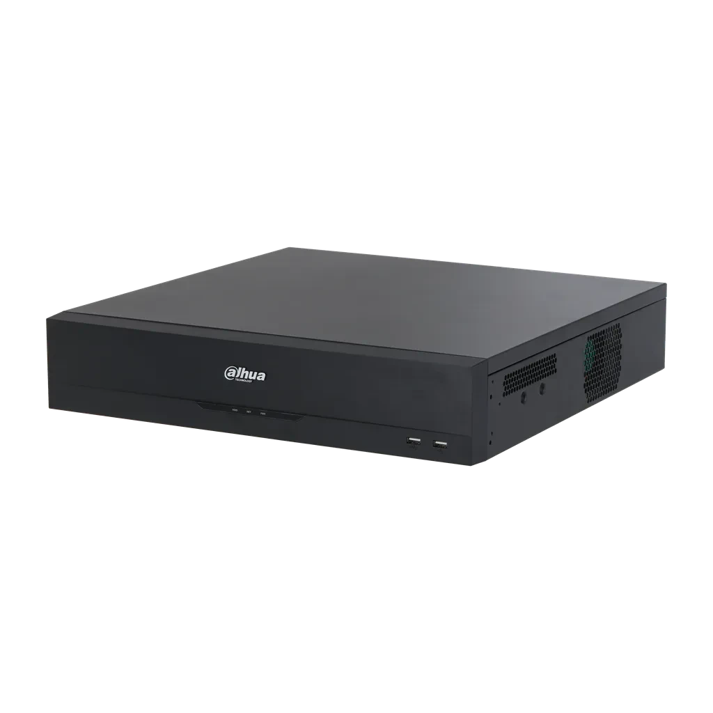 DH-XVR5832S-I3. XVR Dahua 32 canales, soporta hasta 8HDD de máximo 16TB, soporta SMD/IVS/FD XVR ocupa 2 U de espacio en Rack de comunicaciones.